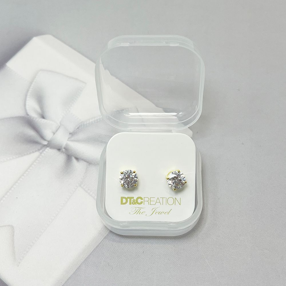 【DT&CREATION JEWEL】925純銀 璀璨耳釘 - 閃耀銀