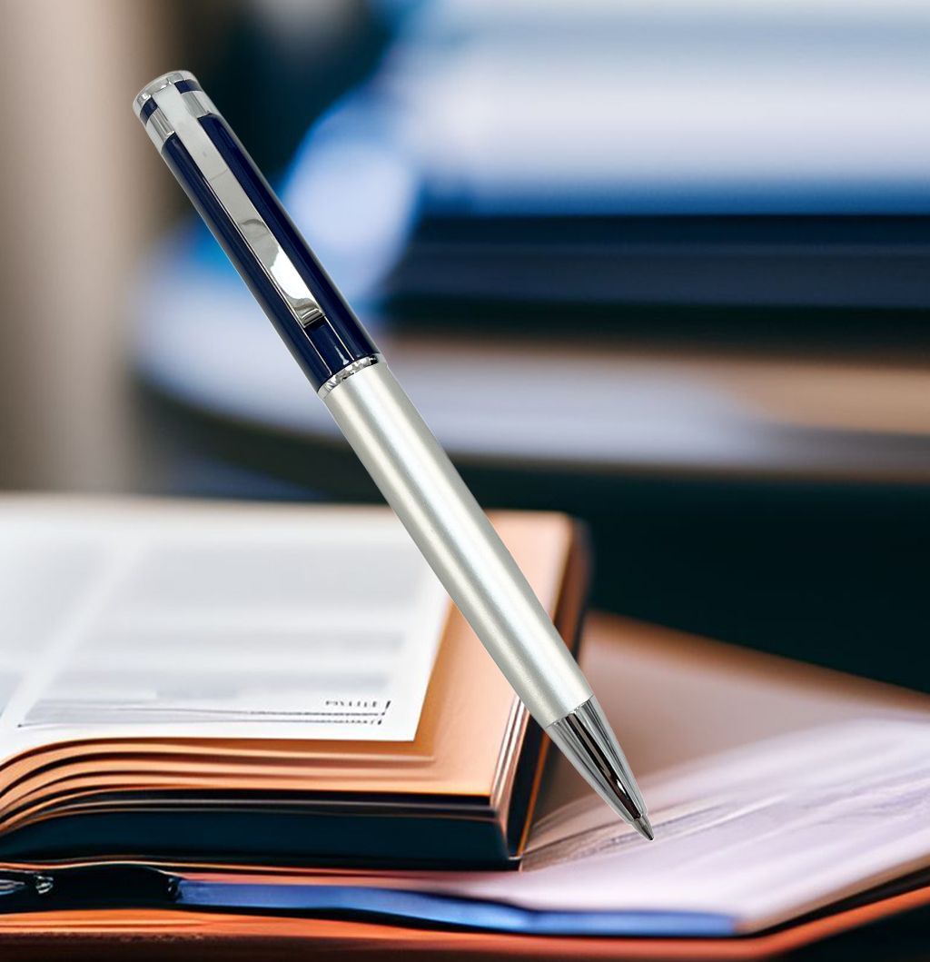 【DT&CREATION】經典人生原子筆 - 藍/銀