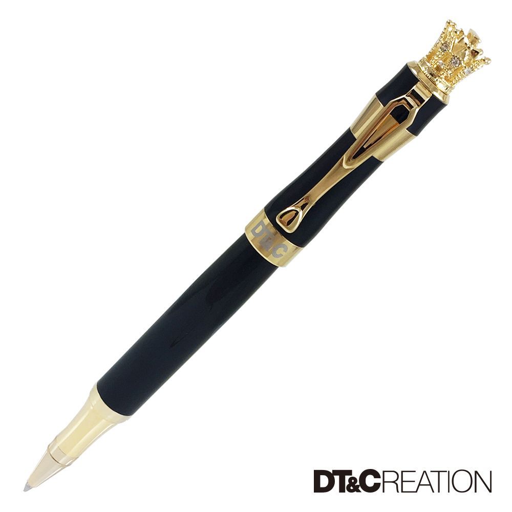 【DT&CREATION】龍行天下后冠鋼珠筆 - 黑/金