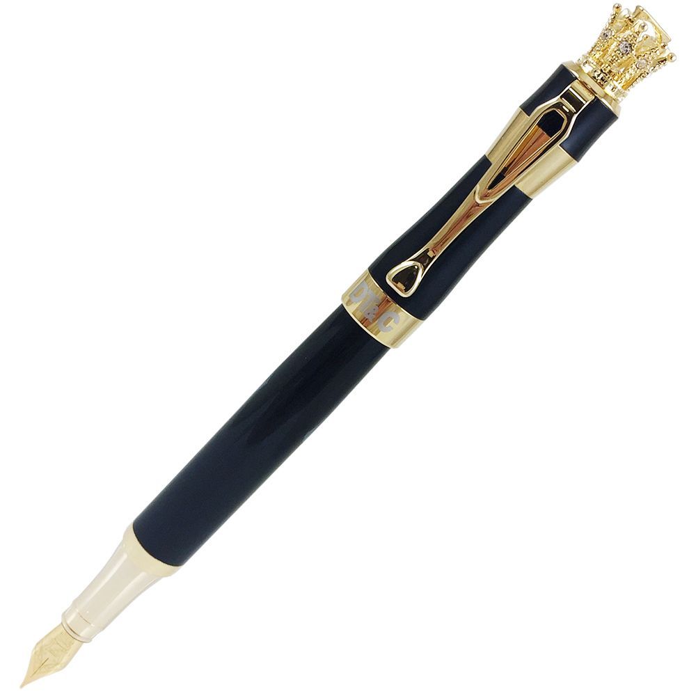 【DT&CREATION】龍行天下后冠鋼筆 - 黑/金