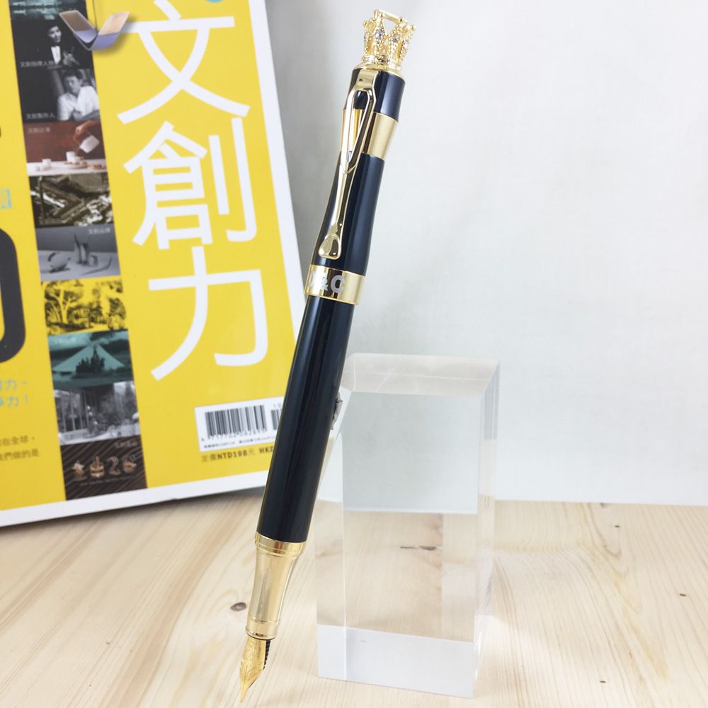 【DT&CREATION】龍行天下后冠鋼筆 - 黑/金
