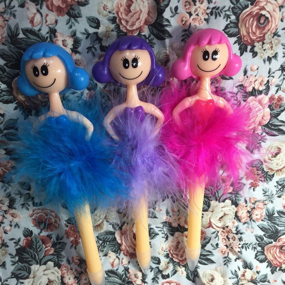 赫本頭芭蕾羽毛裙女孩筆/書寫文具用品/開幕活動/婚禮小物/禮贈品/簽名筆