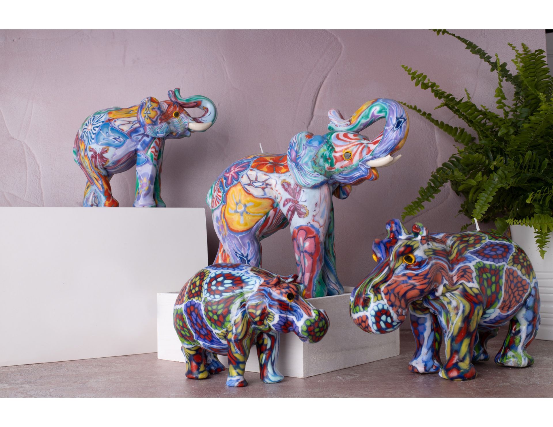 【SWAZI CANDLES】HANDMADE ARTCRAFT CANDLE 史瓦帝尼 手工藝術蠟燭 - 大象 (中)