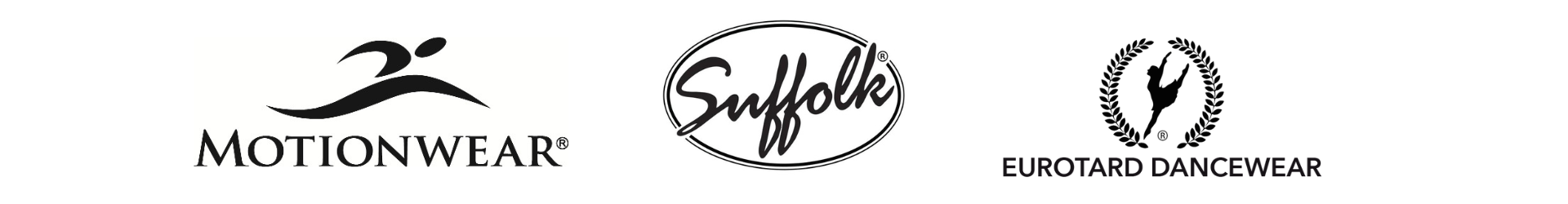 motionwear, suffolk and eurotard logos