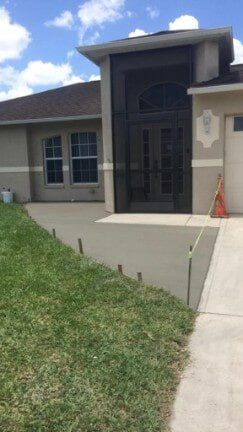 installed concrete pathway in Concrete Driveways Fort Myers, FL