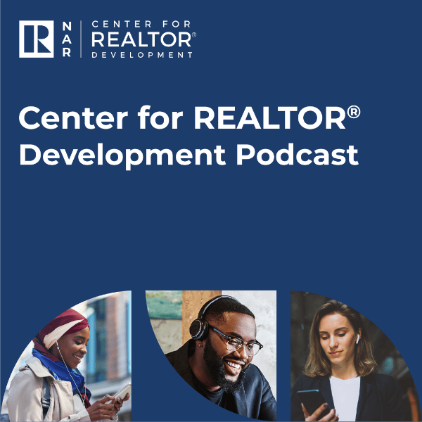 A poster for the center for realtor development podcast