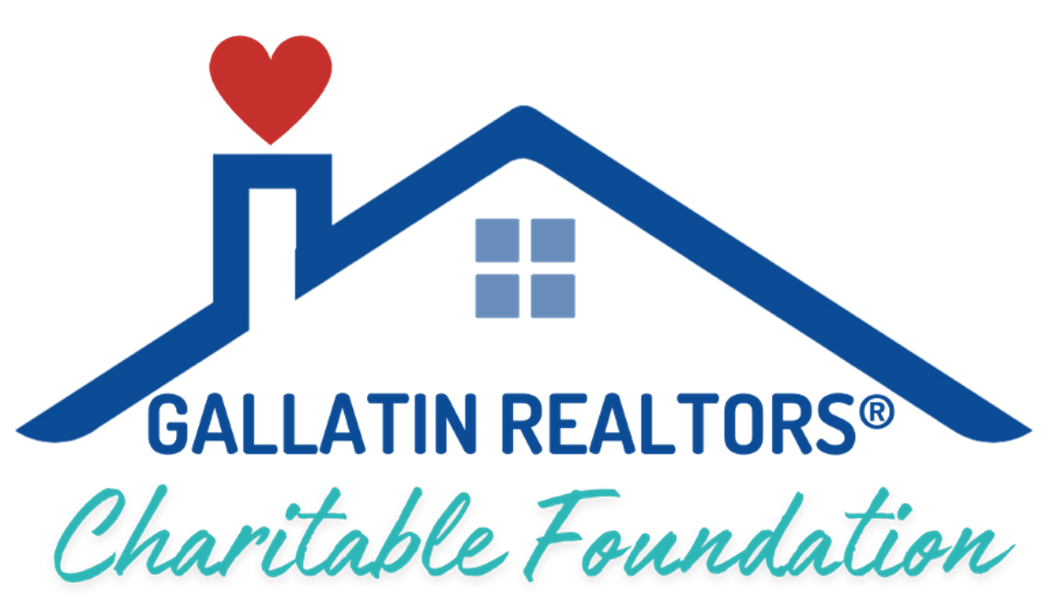 A logo for the gallatin realtors charitable foundation