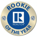 A sticker that says rookie of the year on it