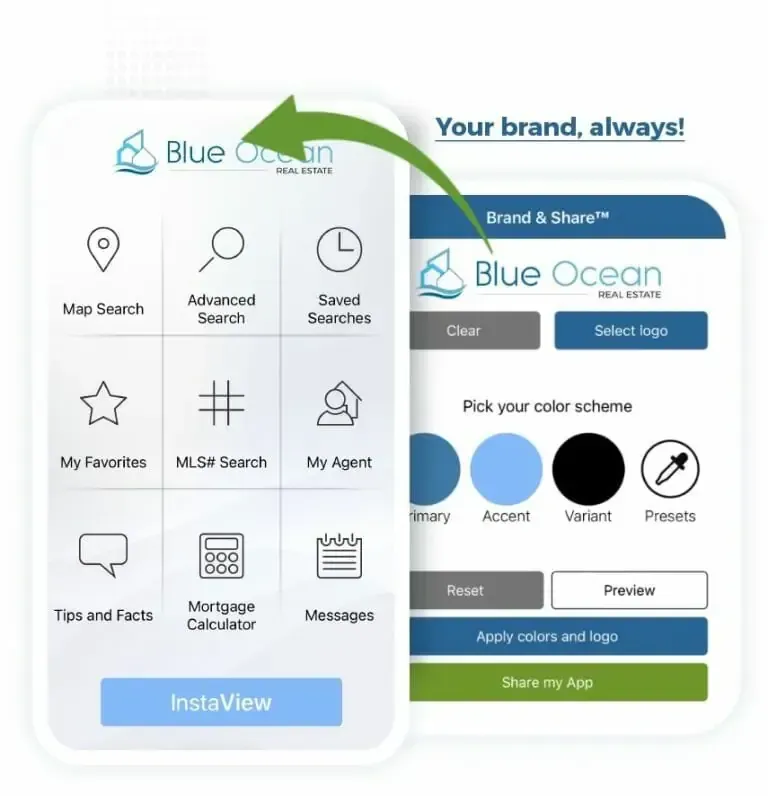 A screenshot of a blue ocean app on a phone