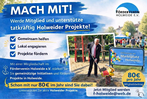 Mach Mit! Werde Mitglied und unterstütze Holweider Projekte! Mach Mit! Werde Mitglied und unterstütze Holweider Projekte!