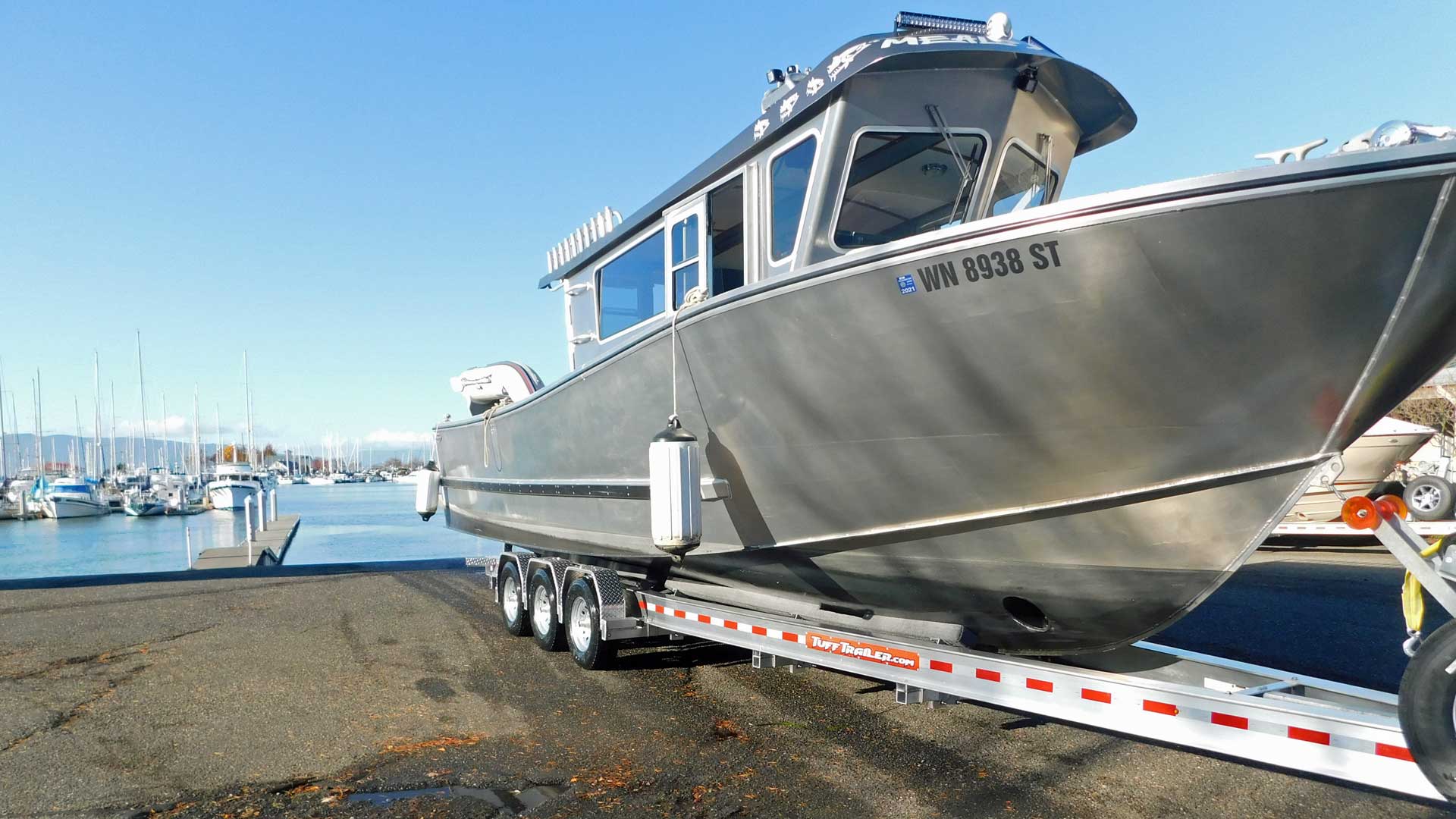 Photo of a boat on a trailer