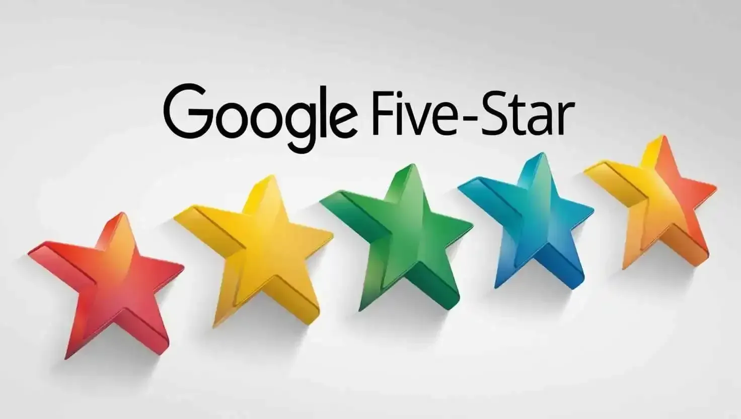A google five star logo with five stars on a white background