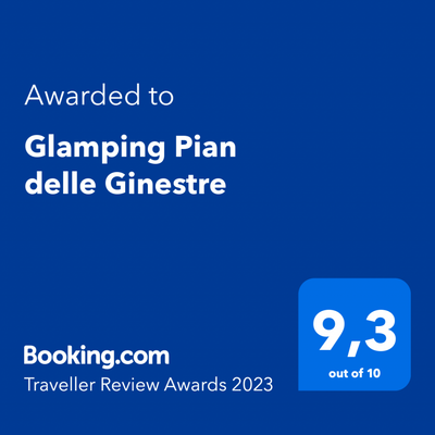 Glamping Pian delle Ginestre wins the Booking.com Traveler Review Awards