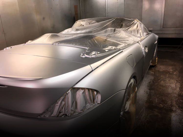 silver car been re-sprayed