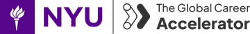 NYU logo with a torch icon, next to  