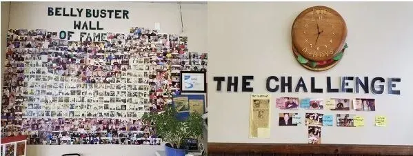 Two wall displays: 
