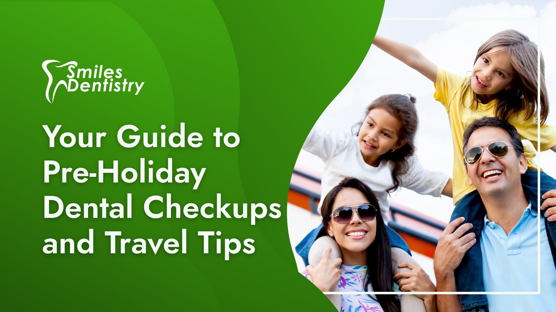 Green banner with text 