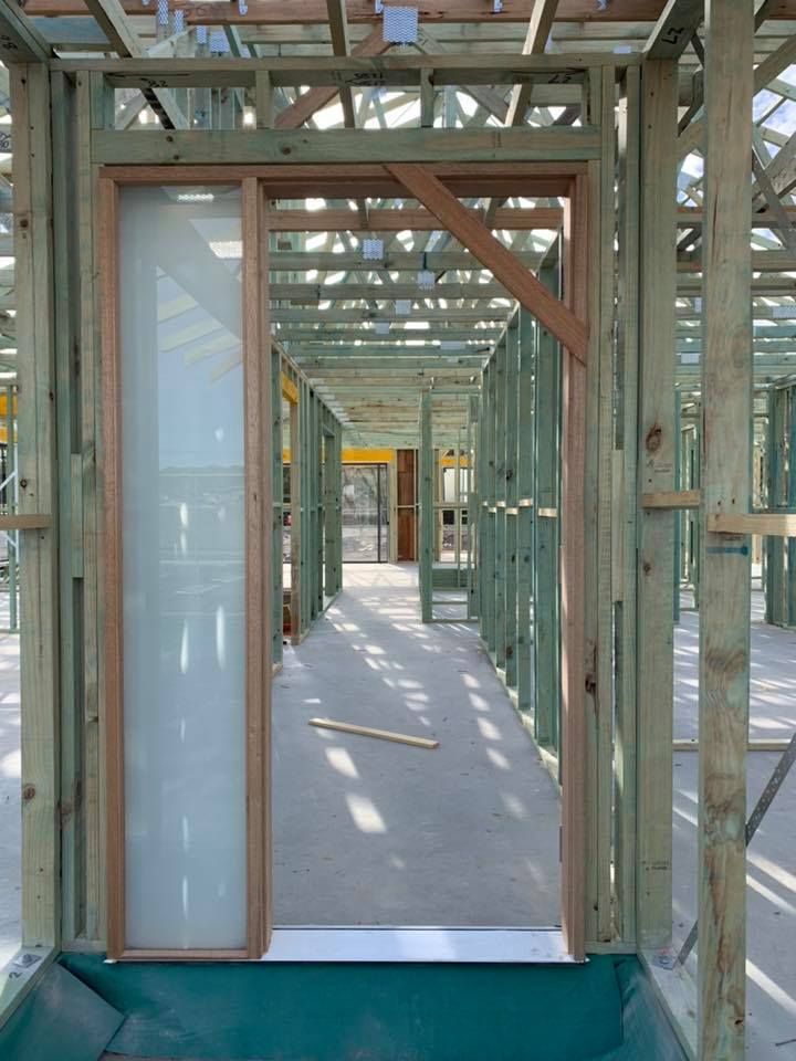 Interior Construction View Showing a Doorway and Hallway — McNamara's Frames & Trusses In Port Macquarie, NSW