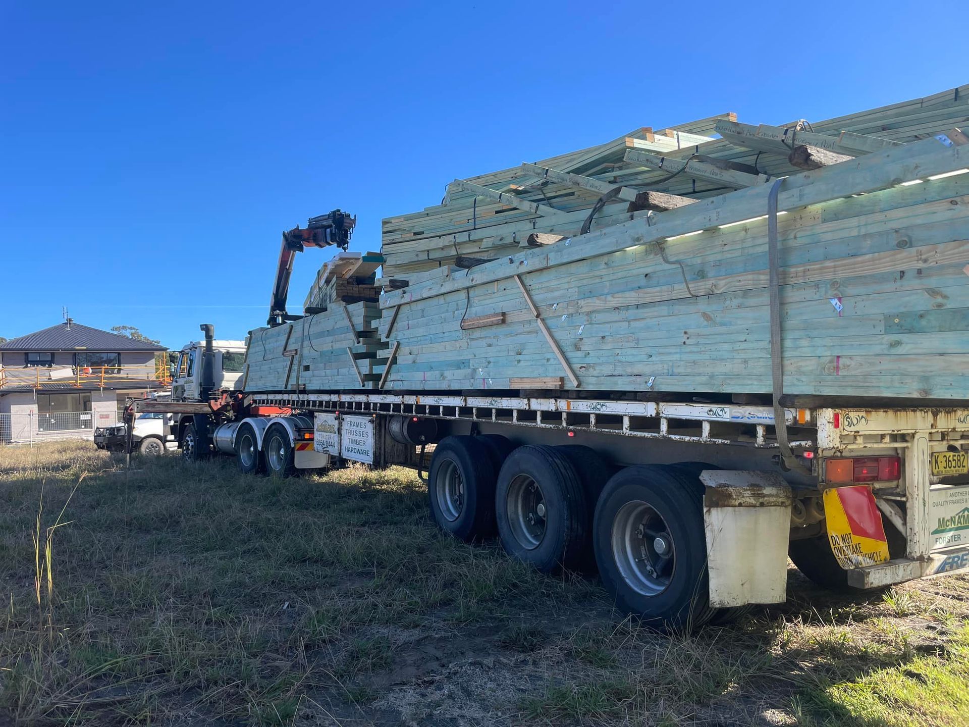 A Truck Loaded With Lumber — McNamara's Frames & Trusses In Coffs Harbour, NSW