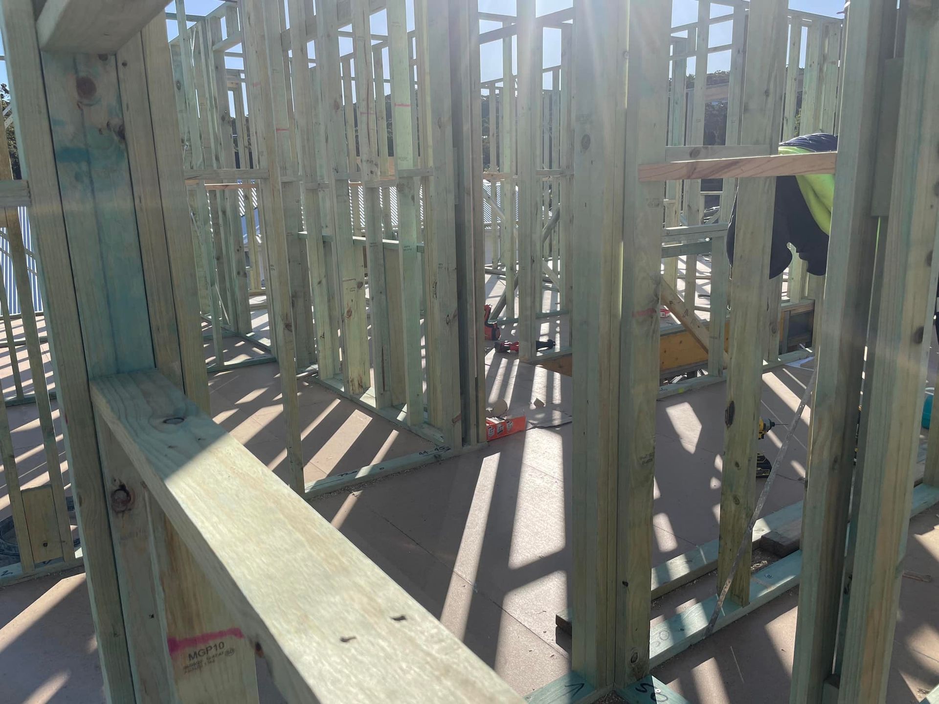 Wooden Framework of a Building Under Construction — McNamara's Frames & Trusses In Maitland, NSW