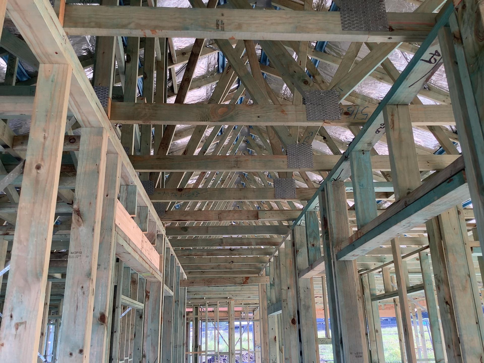 Interior View of a Building Under Construction — McNamara's Frames & Trusses In Port Stephens, NSW