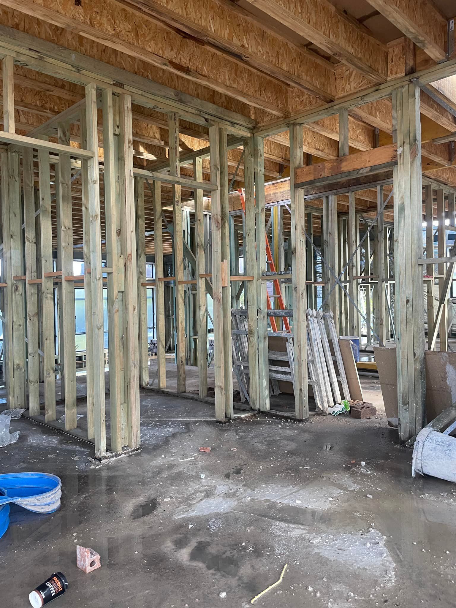 Interior View of a Building Under Construction — McNamara's Frames & Trusses In Tuncurry, NSW