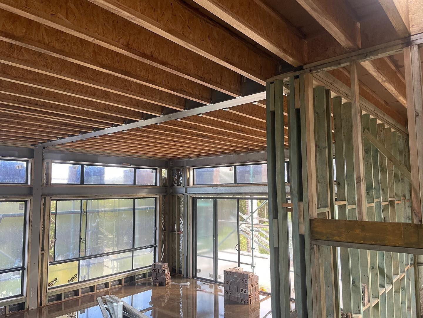 Interior View of a Building Under Construction — McNamara's Frames & Trusses In Newcastle, NSW