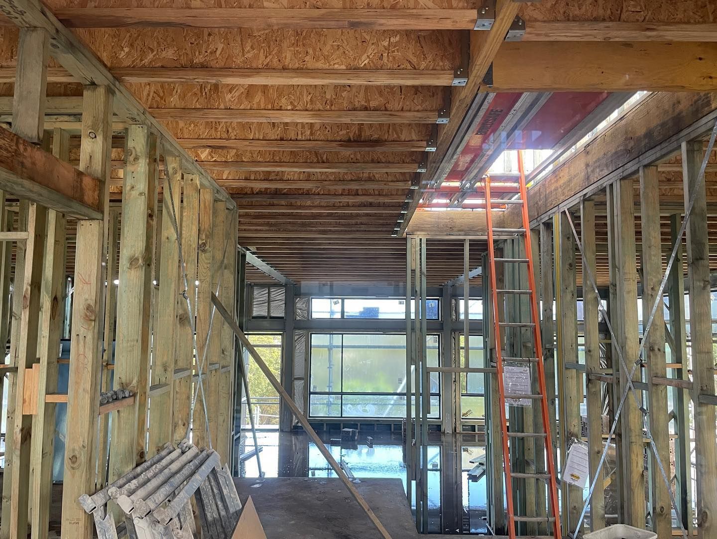 Interior of a Building Under Construction — McNamara's Frames & Trusses In Tuncurry, NSW