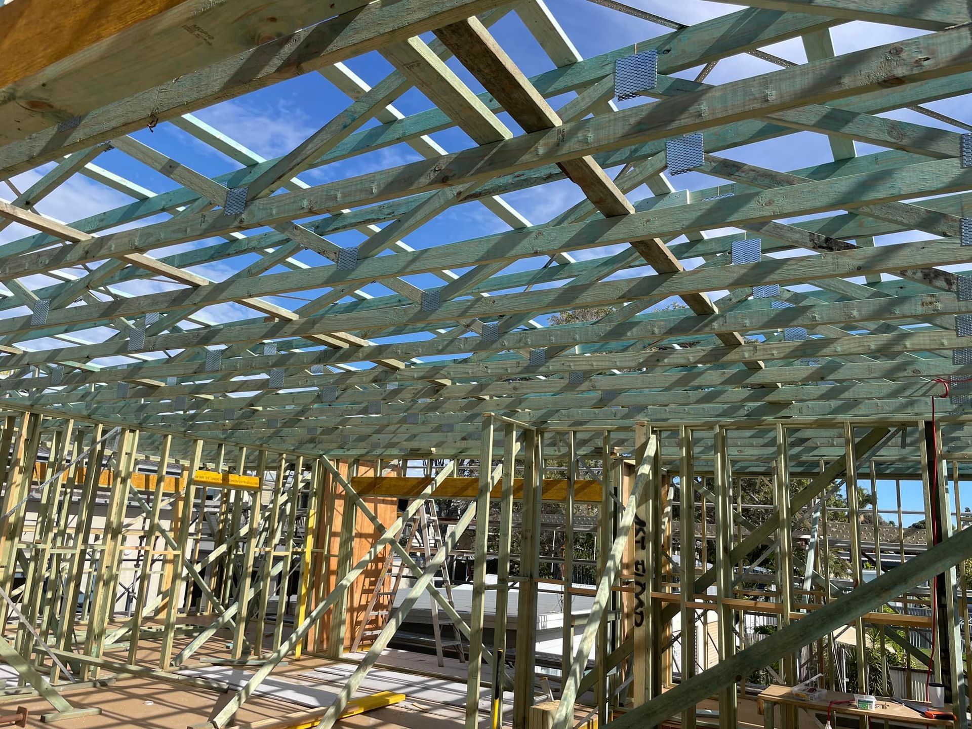 Wooden Framing of a Building Under Construction — McNamara's Frames & Trusses In Woy Woy, NSW
