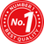 a red sticker that says number 1 best quality