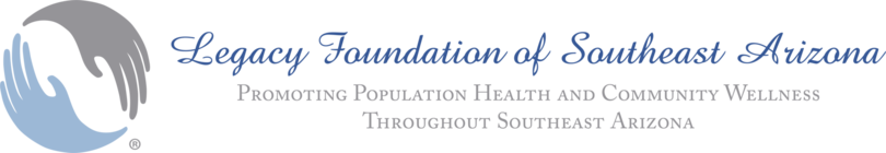 Logo: Two hands, one gray and one blue, form a circle. "Legacy Foundation of Southeast Arizona" text below.