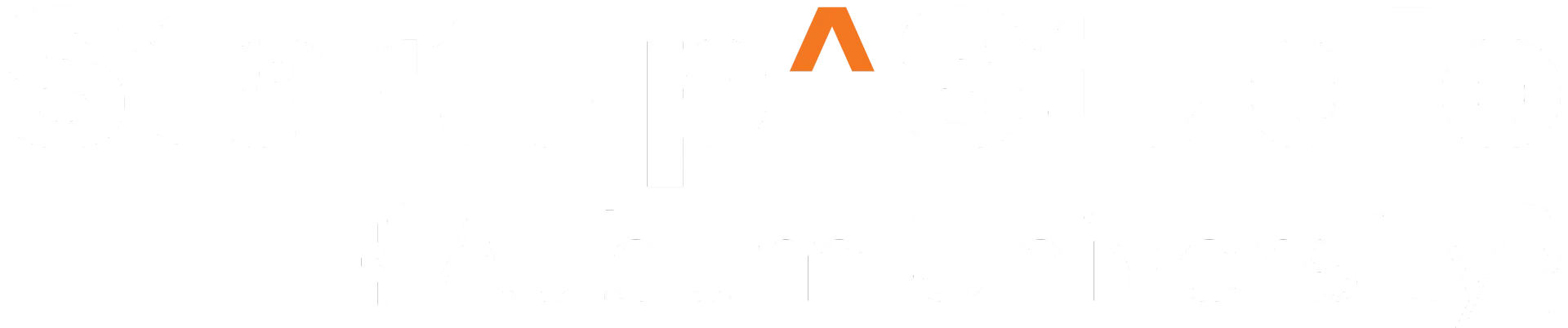 Orange chevron above 