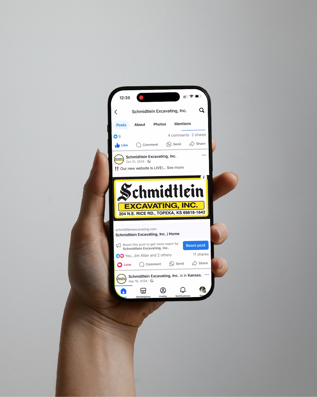 A clipboard with a letterhead for a company called care homes