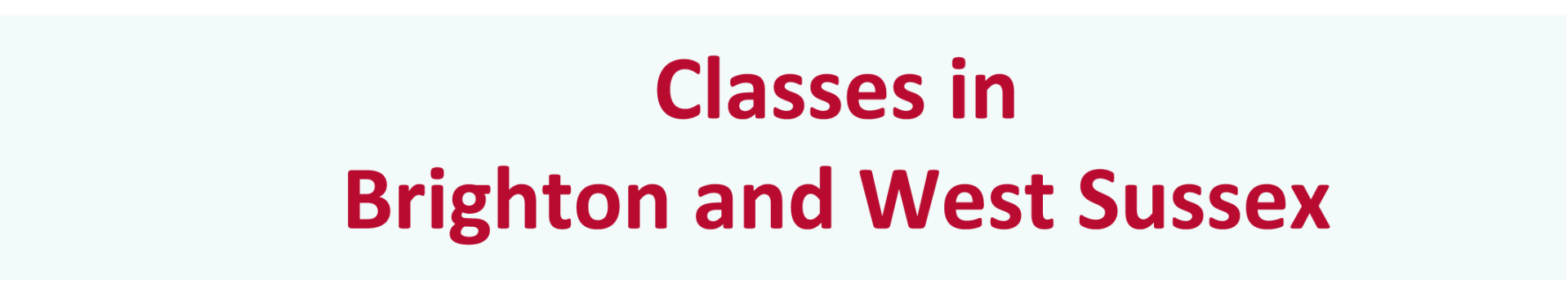 Classes in Brighton and West Sussex