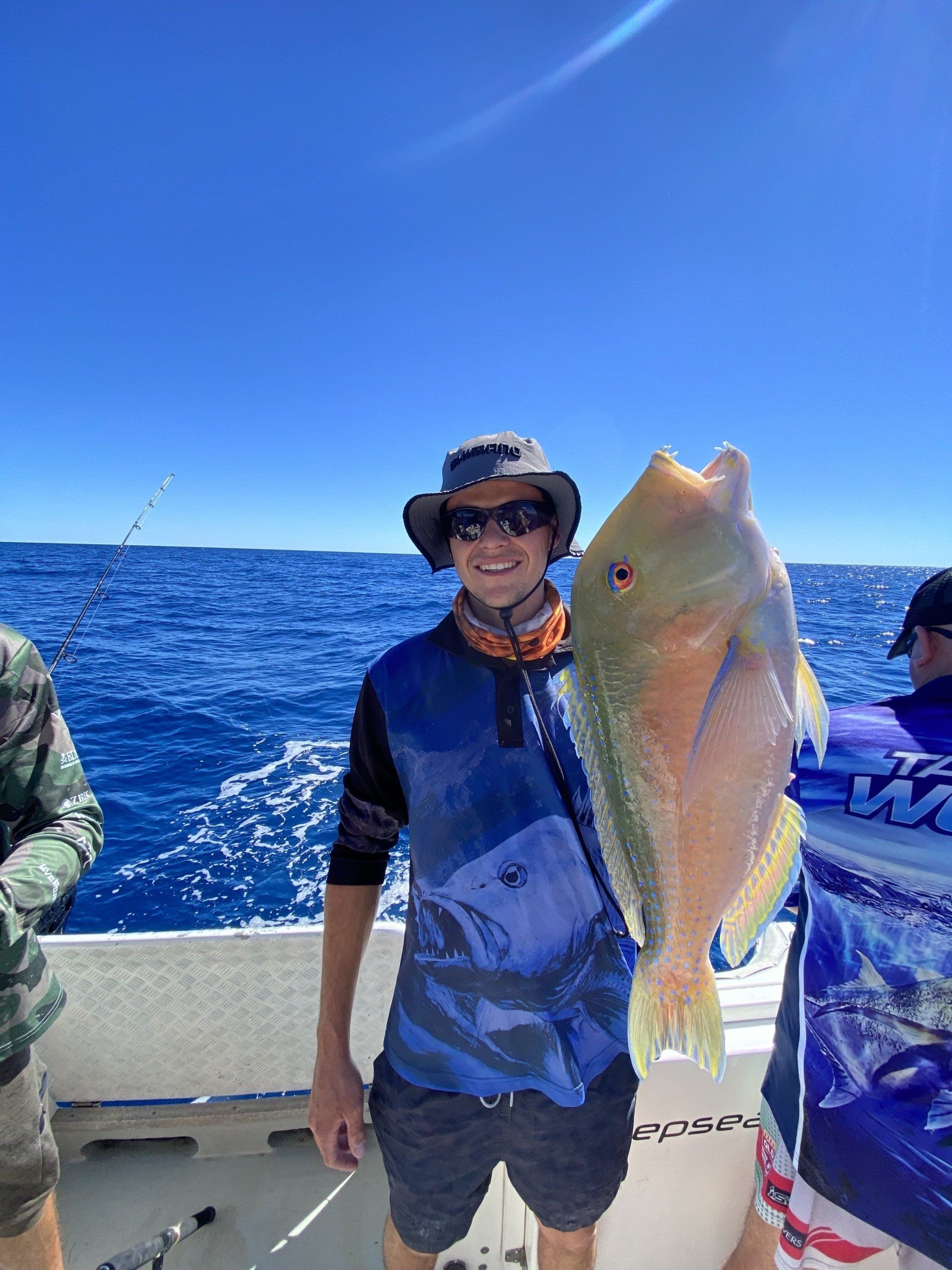 One Man Showing The Fish — Deep Sea Fishing Co Sunshine Coast In Noosaville Queensland