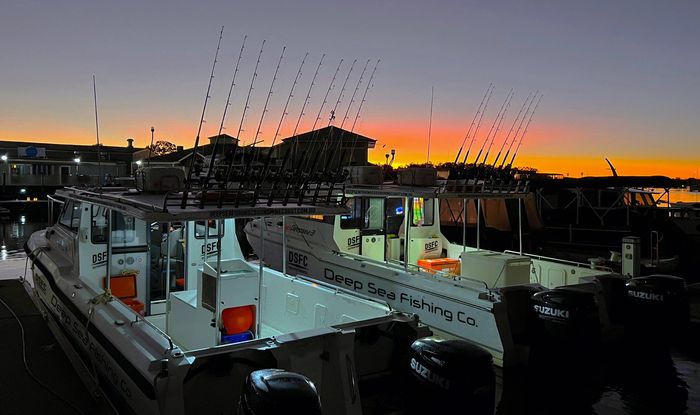 Our Fishing Charter Boats At Our Noosa Docks