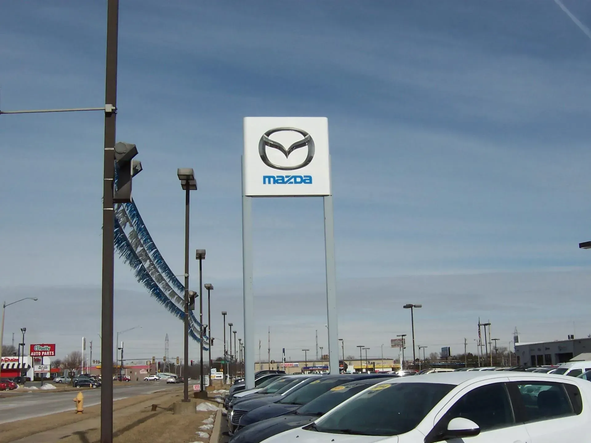 Mazda Hi-Rise Signage — Bloomington, IL — Super Sign Service