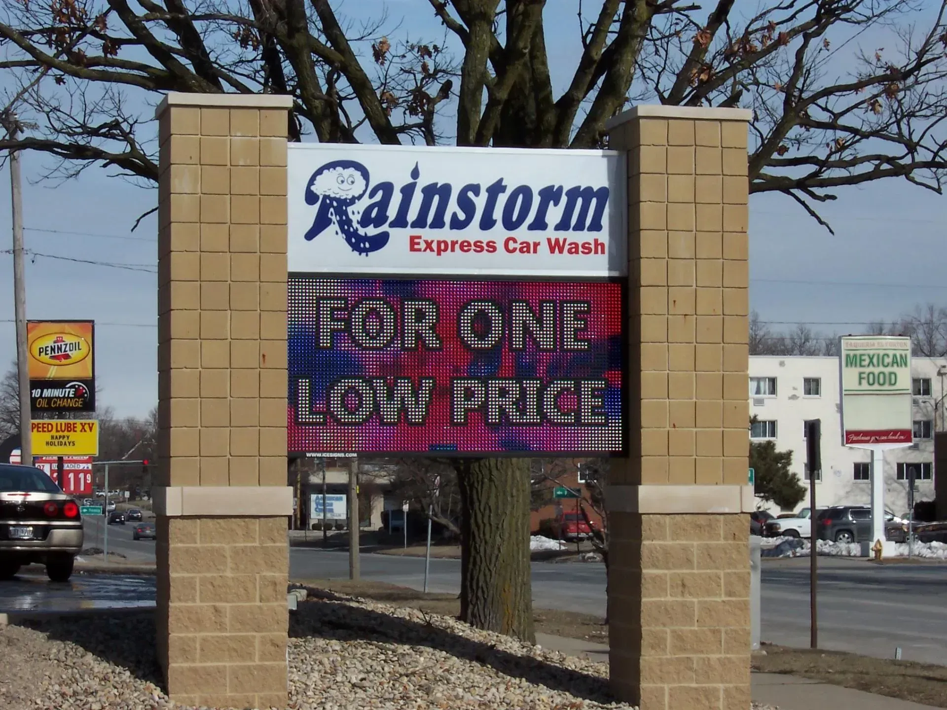 Rainstorm Led Lighting Signage — Bloomington, IL — Super Sign Service