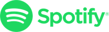 Spotify logo in green with white sound waves and wordmark