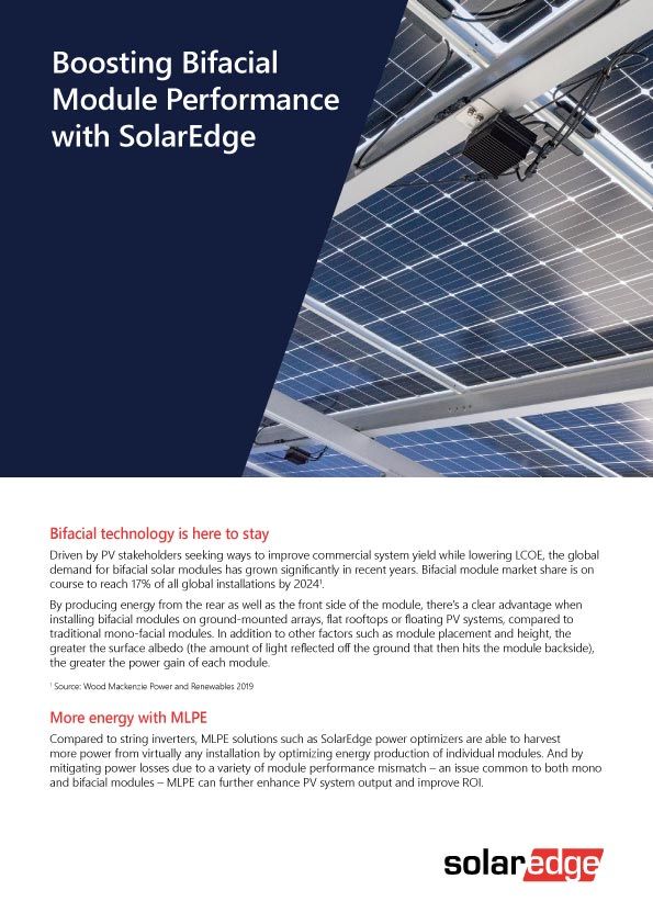 使用SolarEdge系統 讓雙面模組效能更加升級