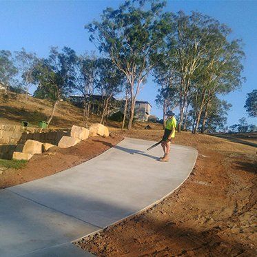 Making concrete driveway — Concreters in Toowoomba, QLD