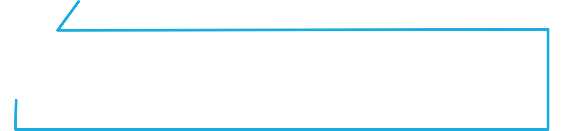White rectangle with a light blue border and a connecting arrow.