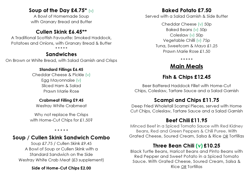 Sample Lunch Menu