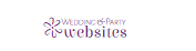Wedding & Party Websites logo with purple floral icon and text on white background