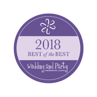 Purple “2018 Best of the Best” Wedding and Party Network award badge