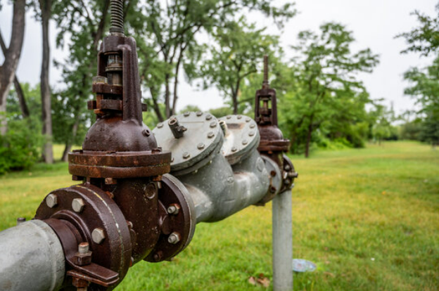 Grassy strip between sidewalk and street. Grassy strip between sidewalk and street.