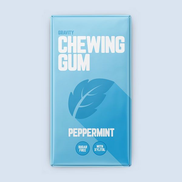 A box of chewing gum in peppermint flavor