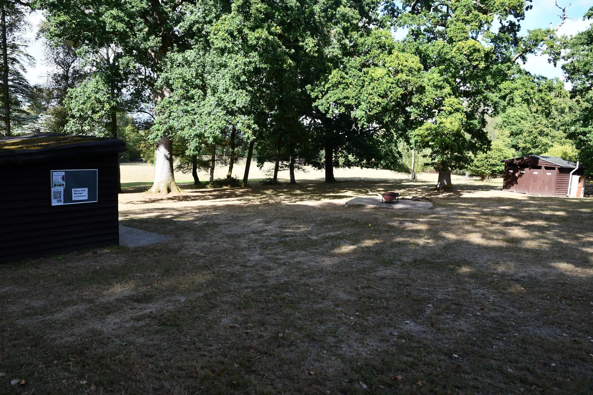 Campsite with shelter and toilets
