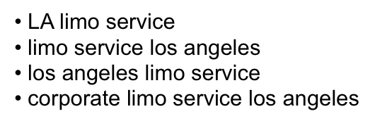 LA luxury transportation marketing