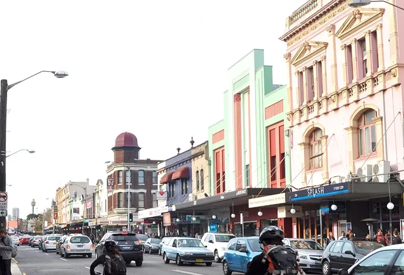 Main Street in Newtown Sydney with Old Art Deco Buildings — Affordable Underpinning Solutions In Newtown, NSW